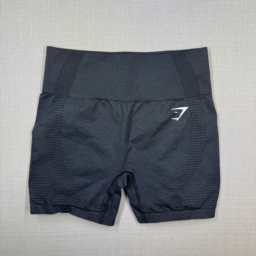 Gymshark Womens Vital Seamless 2.0 Shorts Charcoal Grey Marl B1A4J Medium